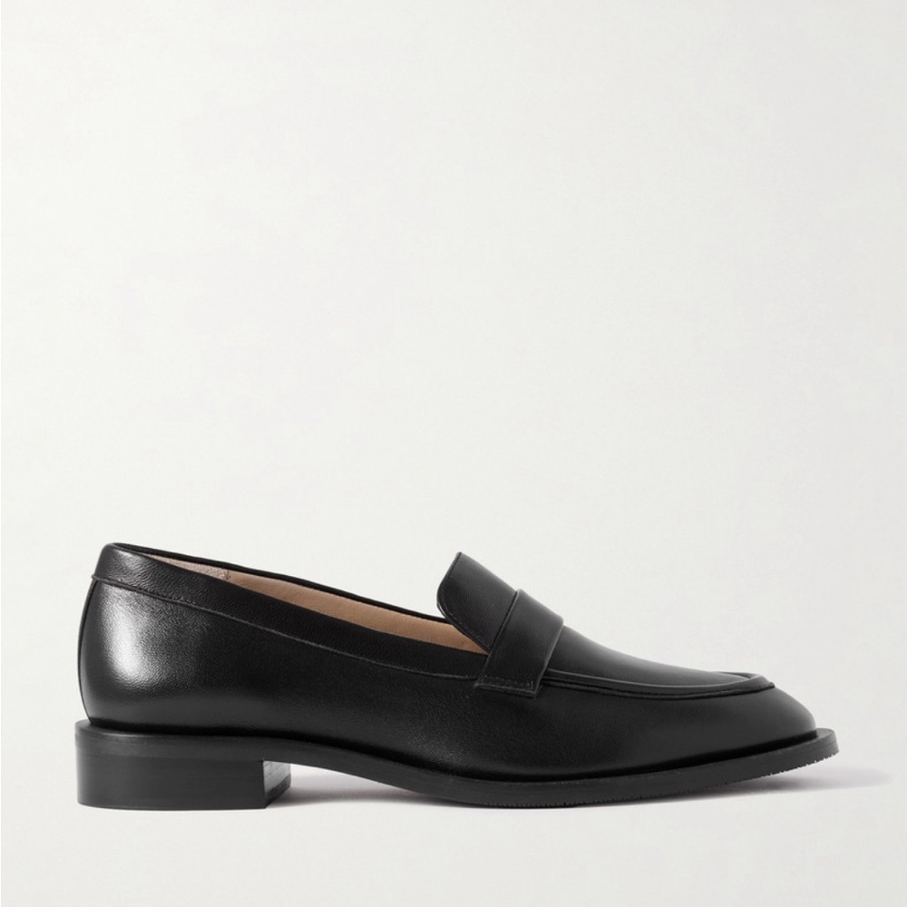 NWT Stuart Weitzman Palmer Sleek Loafers, Black, Size 7.5
